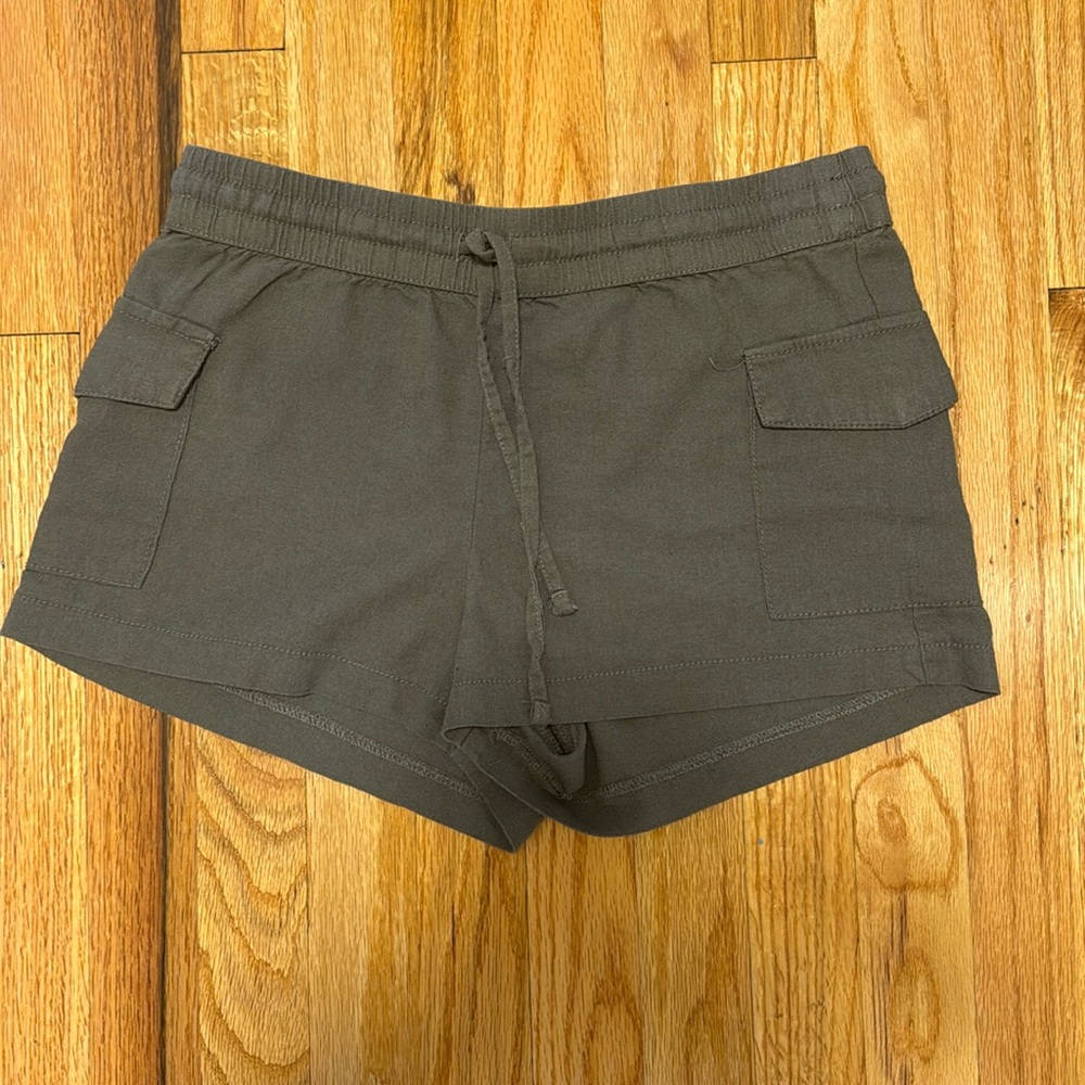 Olive Green Cotton Short